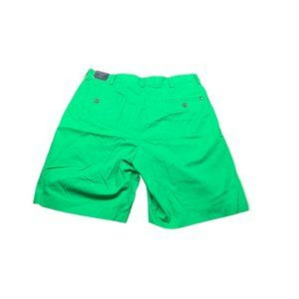 Brooks Brothers 346 Shorts Slash Pocket Mens 33 Green Chino Cotton Pleated NWT